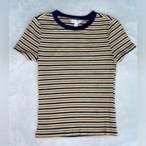 No Boundaries Mustard Yellow & Navy Blue T-Shirt